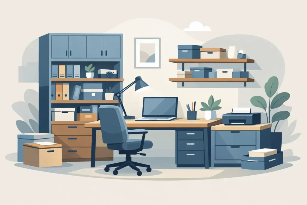 How to Design Home Office Storage That Works